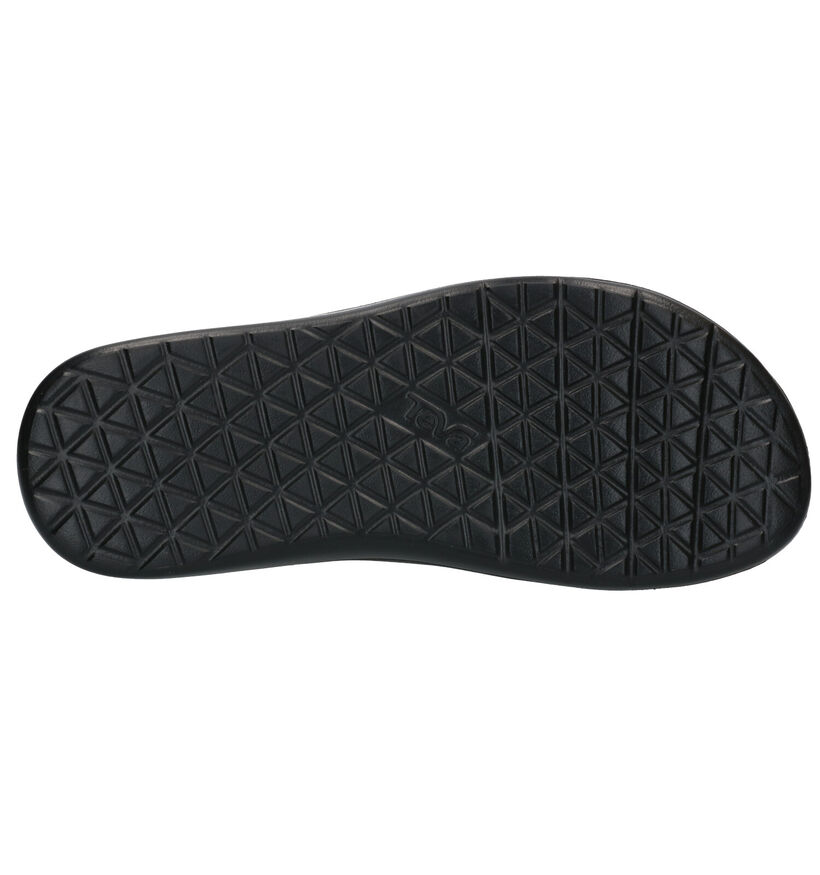 Teva Voya Bruine Slippers in leer (305618)