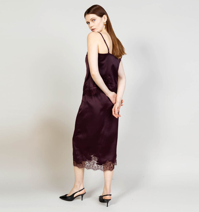 Vero Moda Ginny Lace Débardeur en Bordeaux pour femmes (374978)