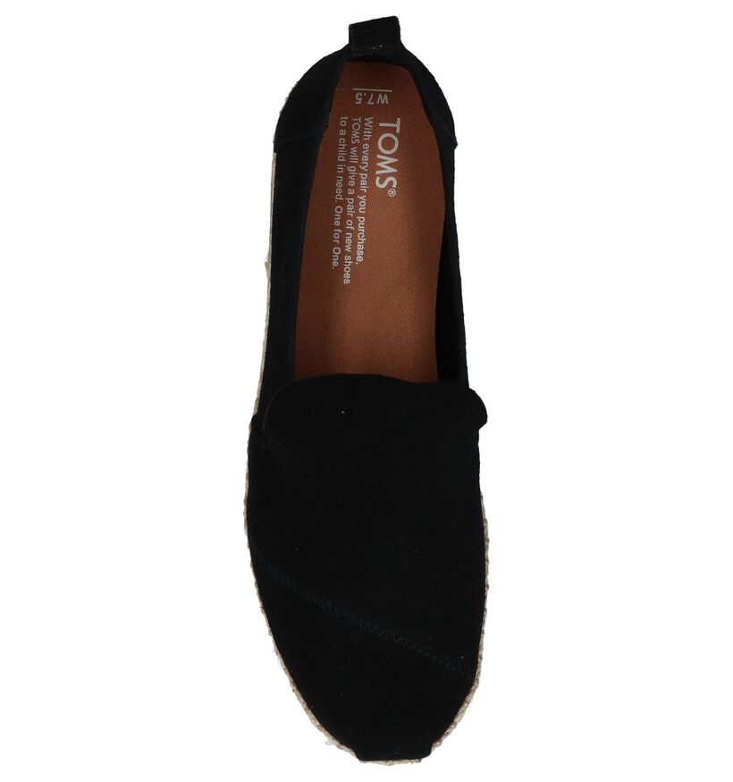 Zwarte Espadrilles Toms Deconstructed Alpargata in daim (242041)