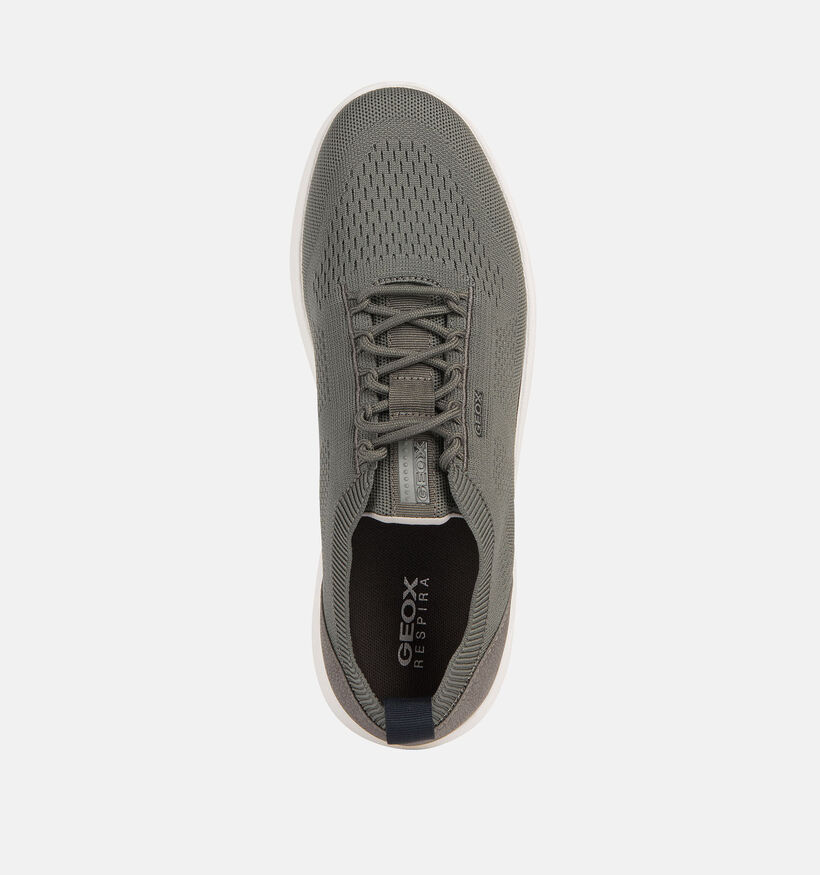 Geox Spherica Kaki Veterschoenen voor heren (353837) - geschikt voor steunzolen