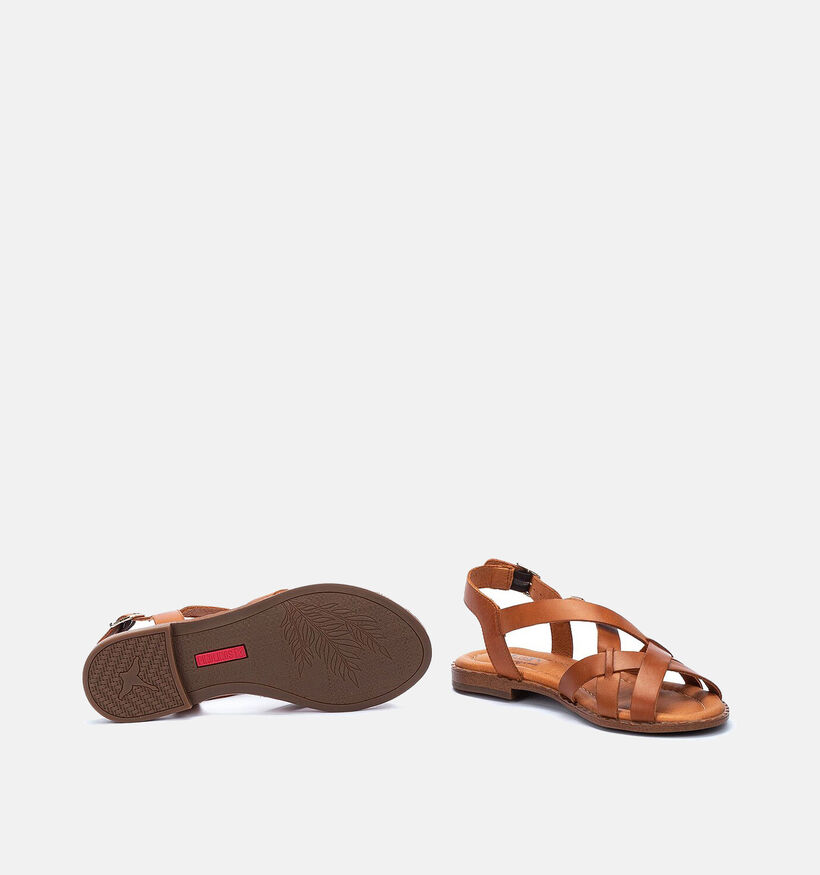 Pikolinos Sandales plates en Cognac pour femmes (354659)
