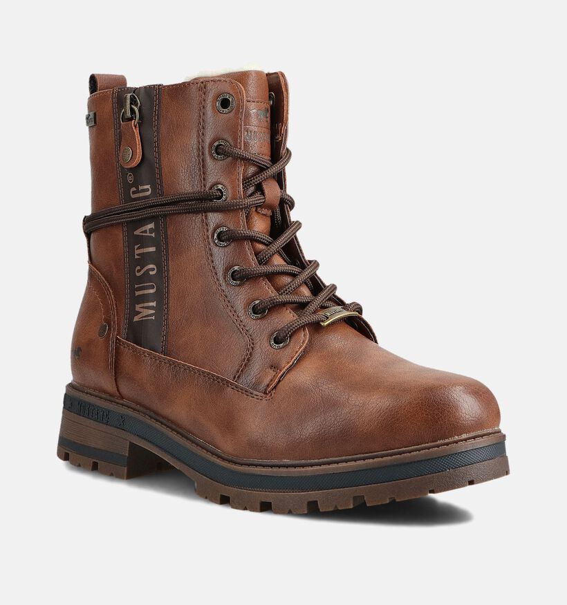 Mustang Bruine Veterboots voor dames (363706)