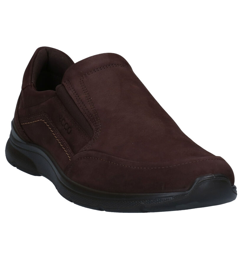 Ecco Irving Bruine Instappers in nubuck (281855)