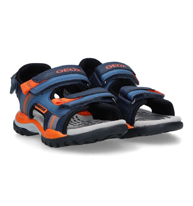 Geox Borealis Blauwe Sandalen in kunstleer (320624)