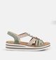 Rieker Groene Sandalen met sleehak voor dames (370421)