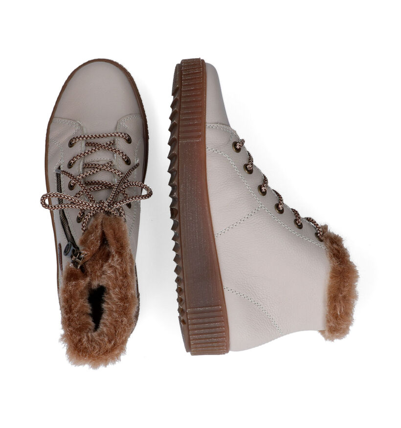 Remonte Beige Sneakers voor dames (312621) - geschikt voor steunzolen