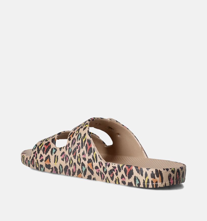 Freedom Moses Prints Claquettes en Beige pour femmes (354912)