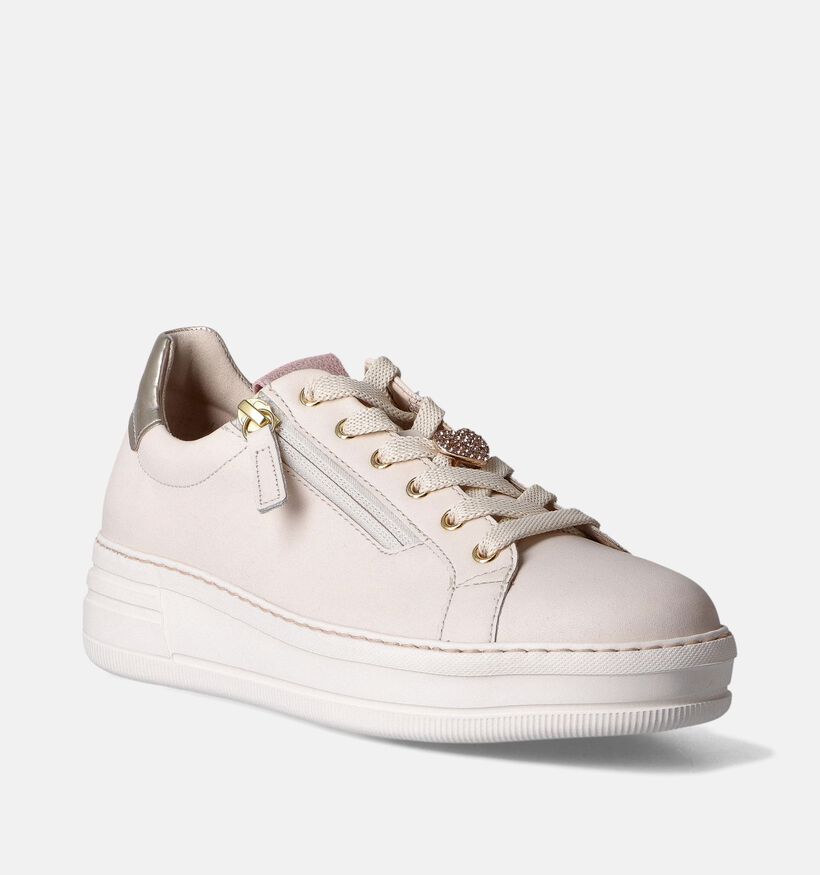 Gabor Ecru Veterschoenen voor dames (352093) - geschikt voor steunzolen