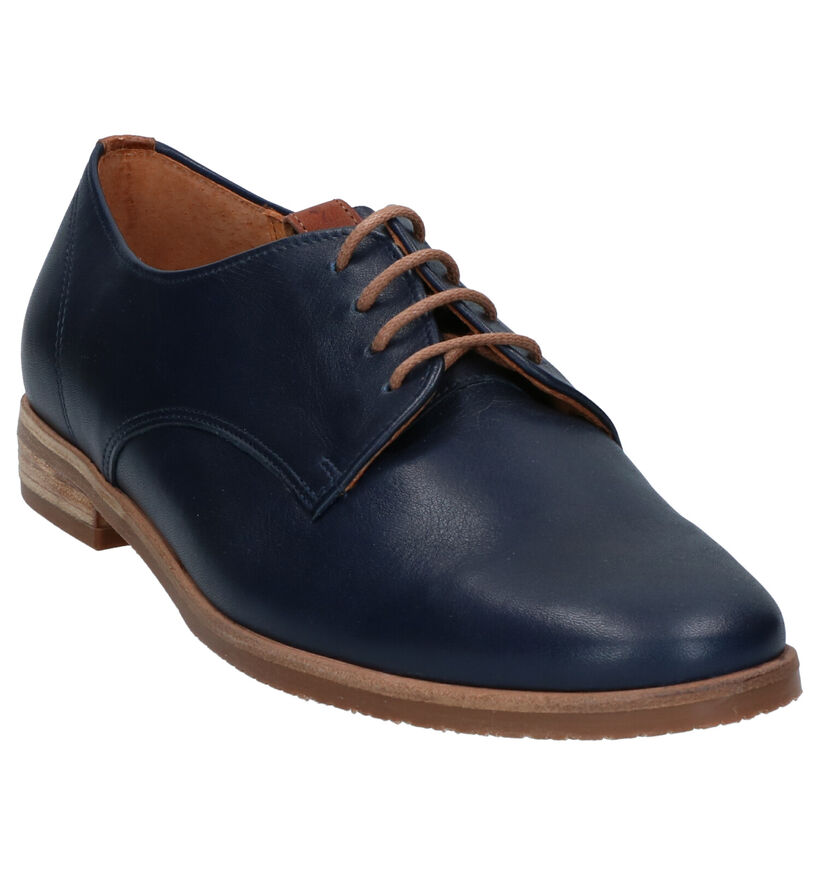 Gabor Chaussures à Lacets en Bleu en cuir (271681)