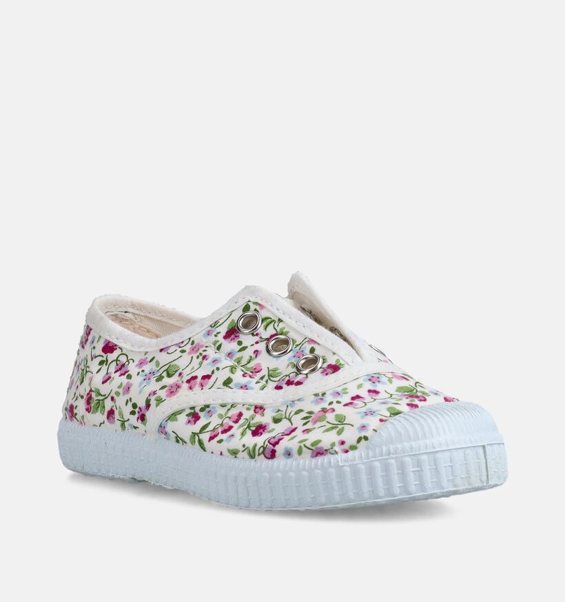 Cienta Baskets pour b&eacute;b&eacute; en Blanc pour filles (372152) - pour semelles orthop&eacute;diques