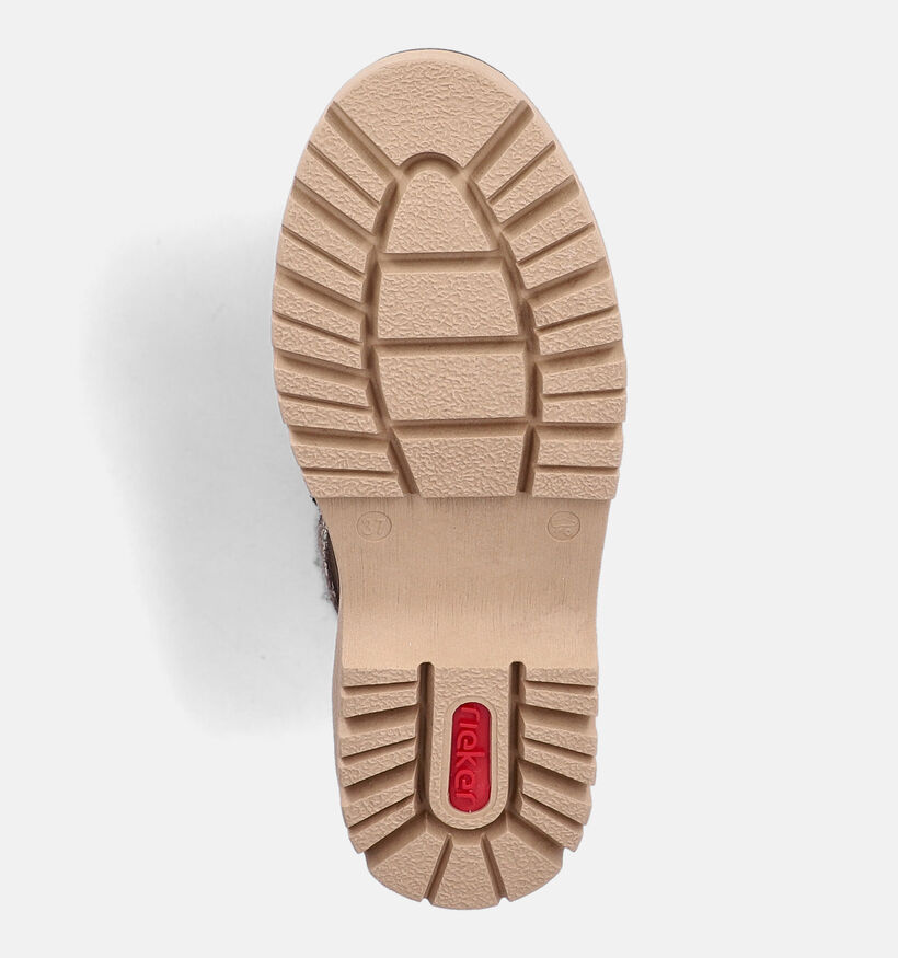 Rieker Donkerbruine Boots met Veters voor dames (379874) - geschikt voor steunzolen