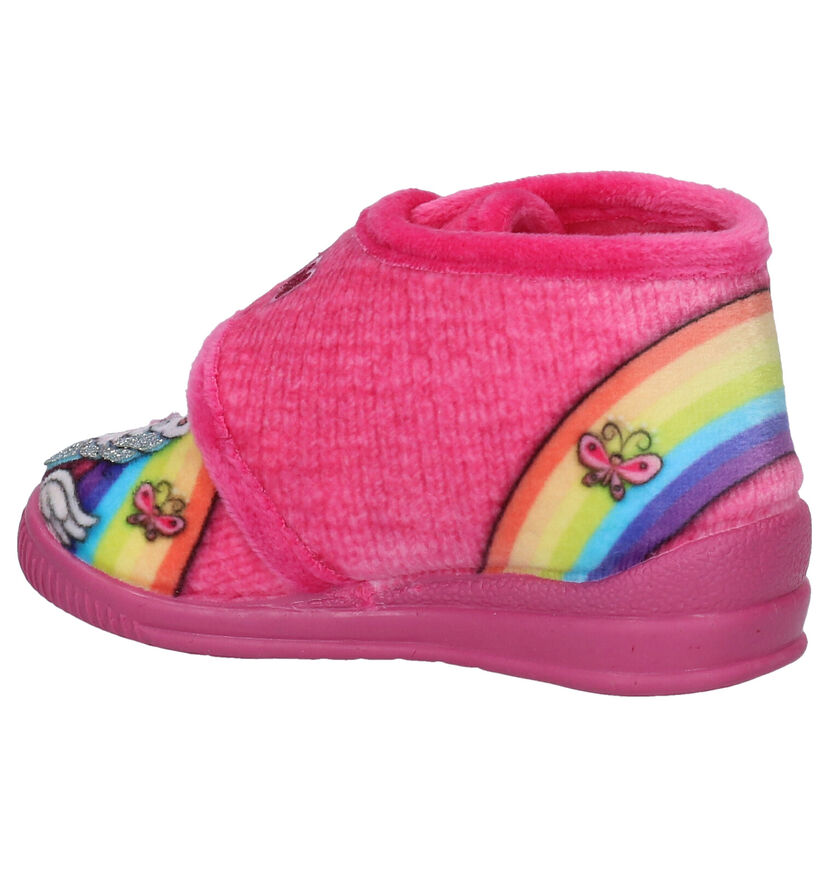 Milo & Mila Roze Pantoffels in stof (278463)