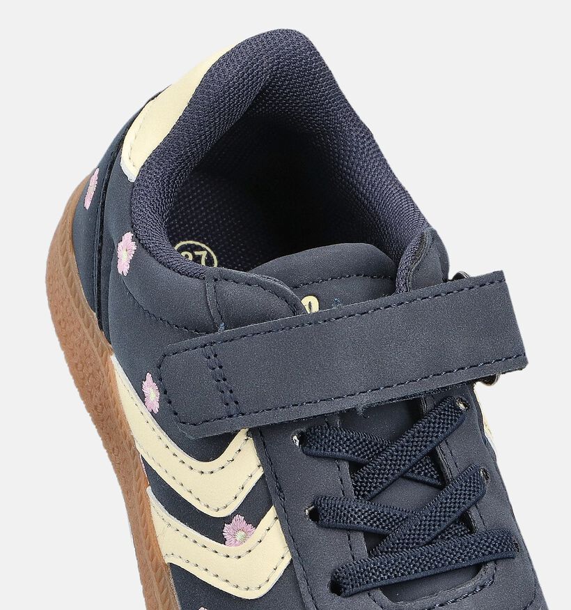 Milo & Mila Blauwe/Gele Sneakers voor meisjes (366030)