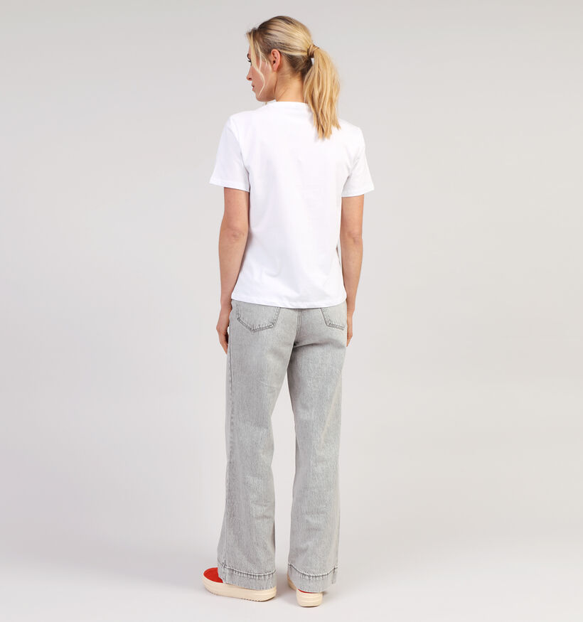 Pieces Sinne Wit T-shirt voor dames (352470)