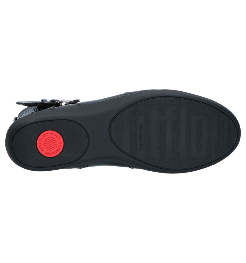FitFlop Laila Double Buckle Zwarte Enkellaarzen in kunstleer (256045)