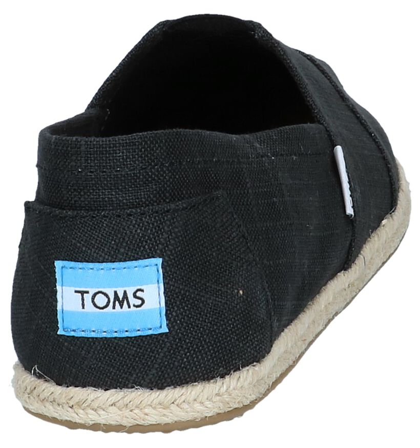 Zwarte Espadrilles Toms in stof (242103)