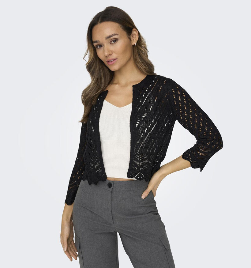 JDY Sun Zwarte Crochet cardigan voor dames (353259)