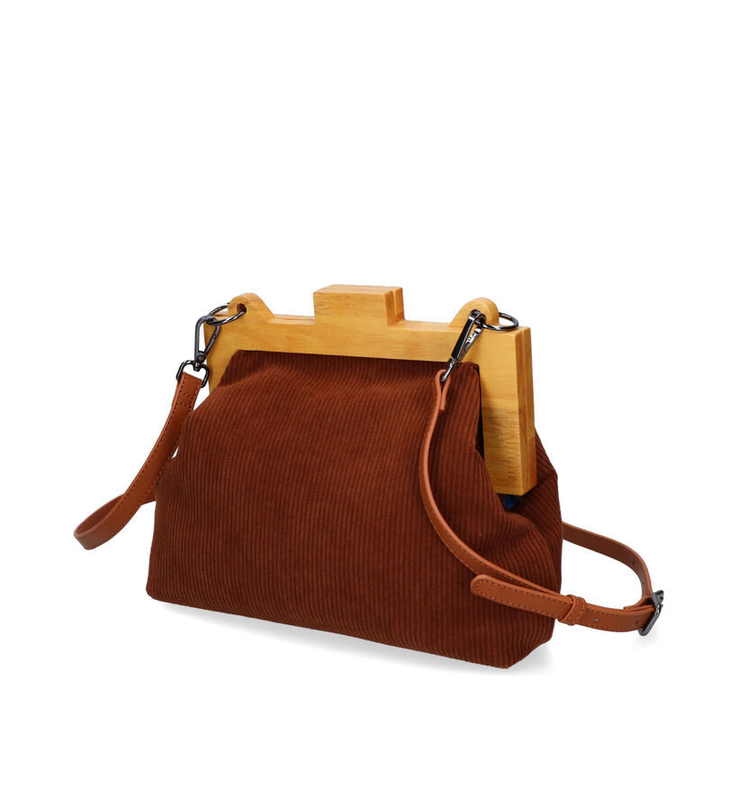 Pepe Moll Denise Bruine Crossbody Tas in stof (316893)