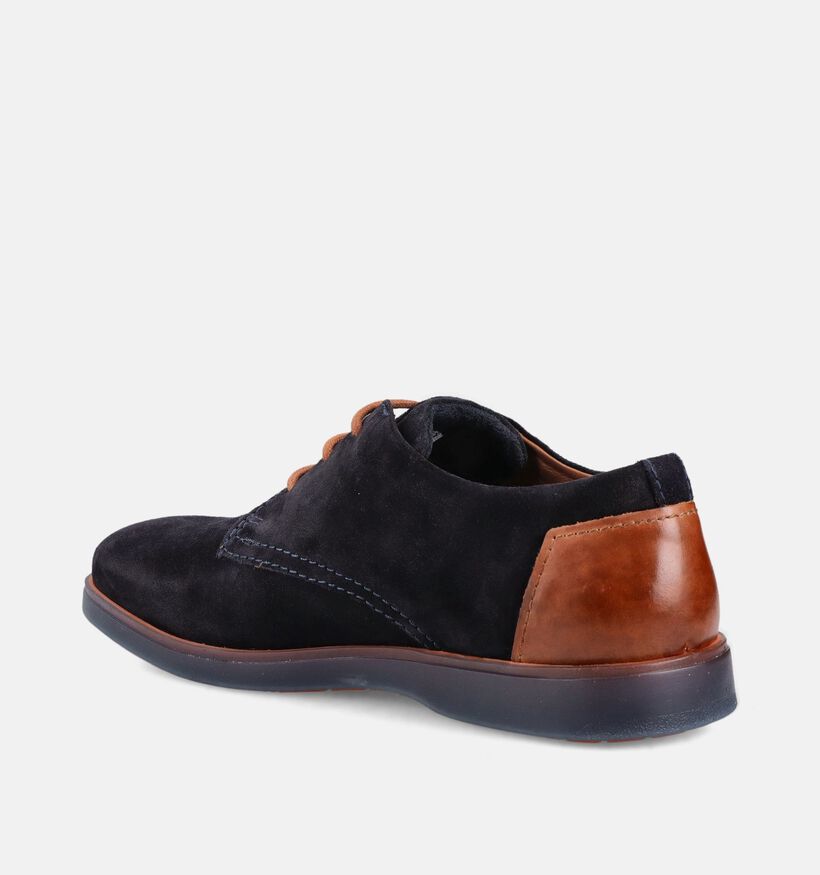 Bugatti Donkerblauwe Veterschoenen voor heren (370702)