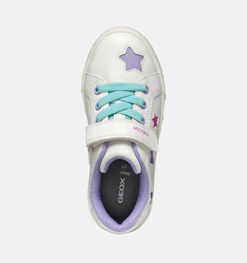 Geox Skylin Witte Sneakers met Sterren voor meisjes (351933) - geschikt voor steunzolen