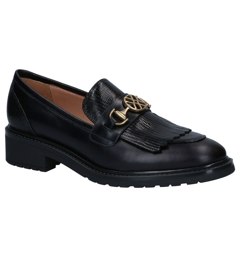 Unisa Zwarte Mocassins in leer (297808)