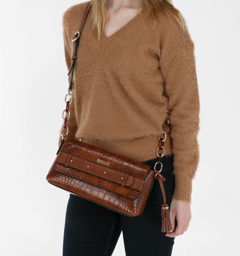 Pepe Moll Vegan Sac porté croisé en Cognac en simili cuir (283579)