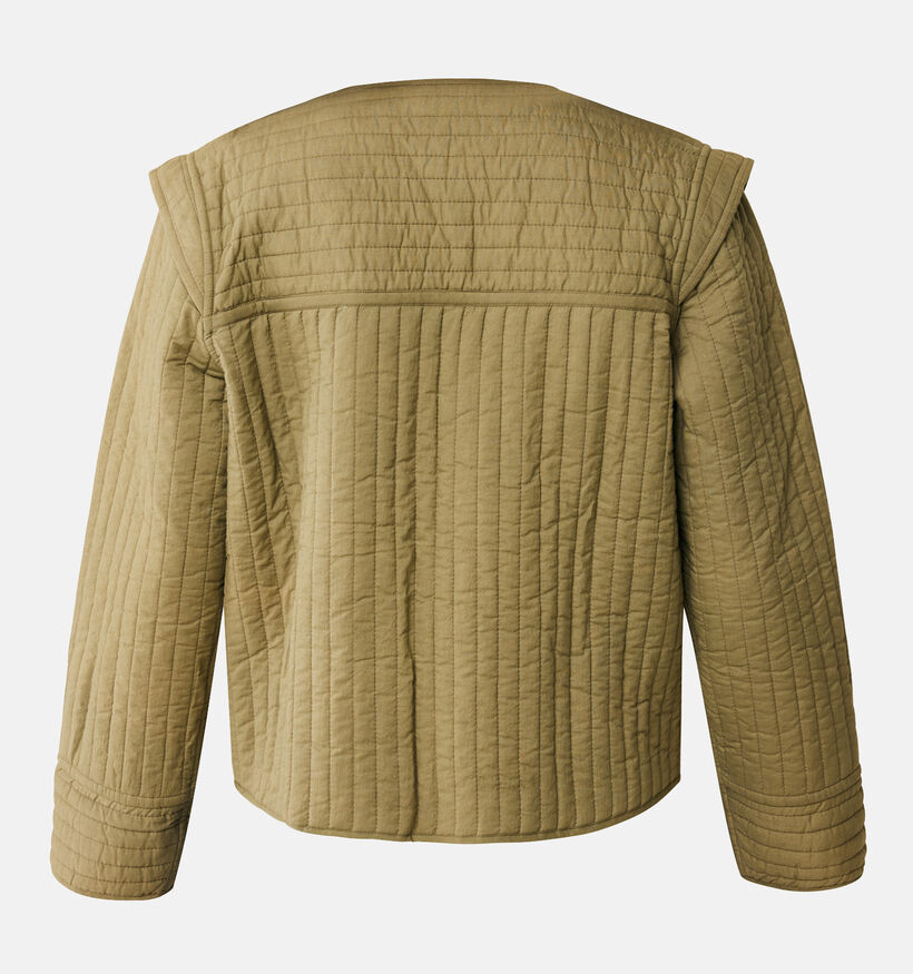 Mexx Veste courte matelassée réversible en Vert khaki pour femmes (352771)
