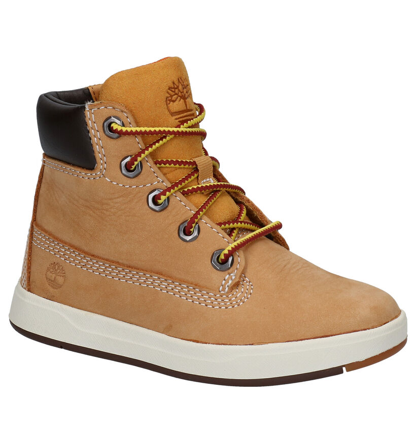 Timberland Davis Square 6 Inch Zwarte Bottines voor jongens (293805) - geschikt voor steunzolen