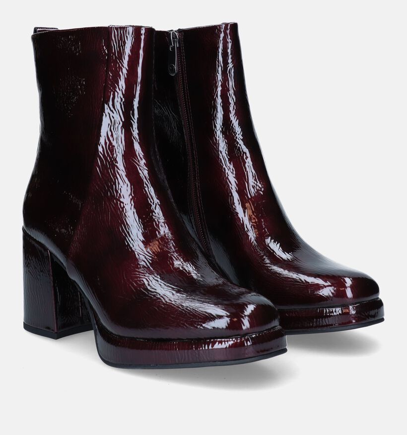 Marco Tozzi Bottines avec talon carré en Bordeaux pour femmes (331064)