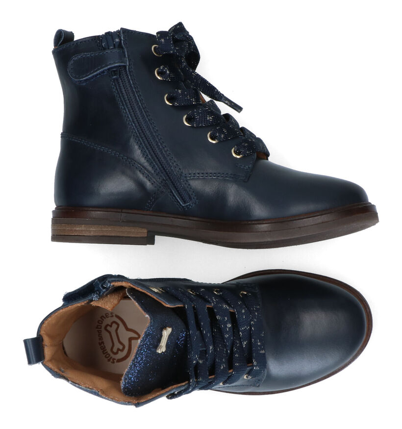 STONES and BONES Etami Bottines en Bleu pour filles (313903) - pour semelles orthopédiques