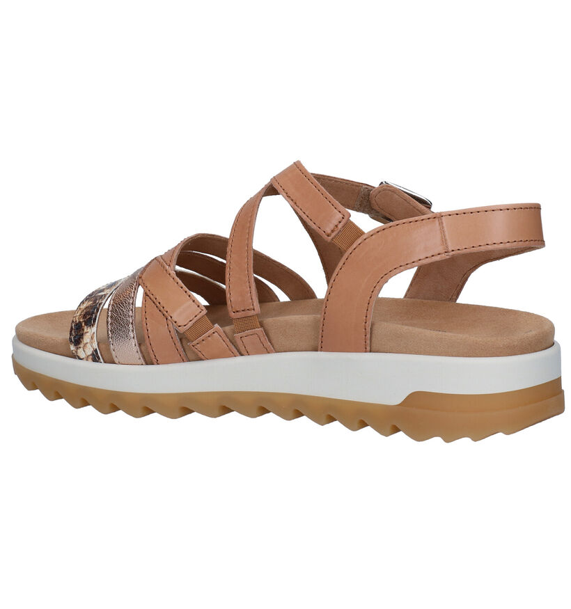 Gabor OptiFit Cognac Sandalen in leer (271575)