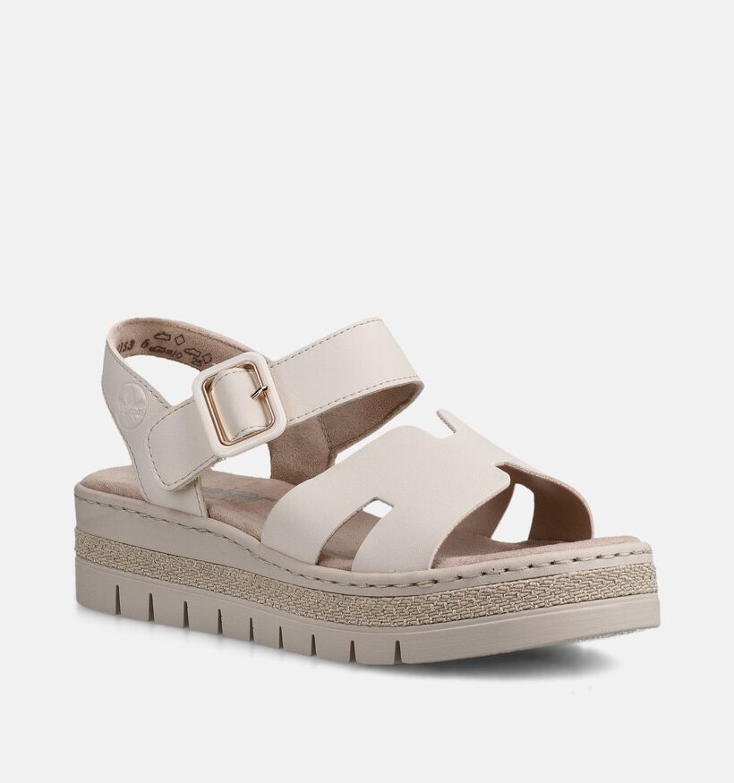 Rieker Ecru Sandalen voor dames (370390)