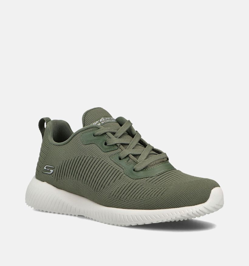 Skechers Bobs Squad Groene Sportieve Sneakers voor dames (361042) - geschikt voor steunzolen