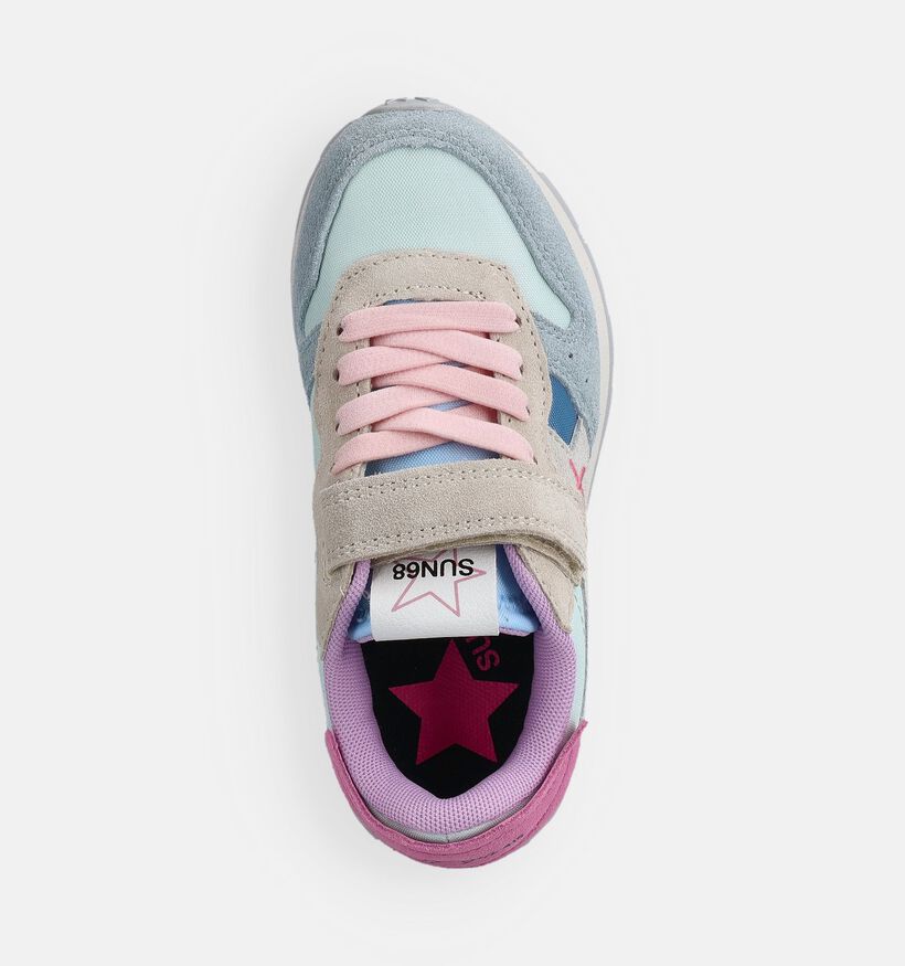 Sun68 Star Girl Mix Blauwe/Roze Sneakers Colorblock voor meisjes (369054) - geschikt voor steunzolen