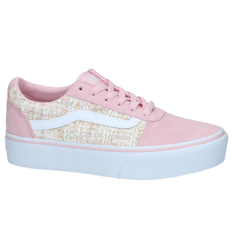 Vans Ward Platform Zwarte Skate sneakers voor dames (328043)