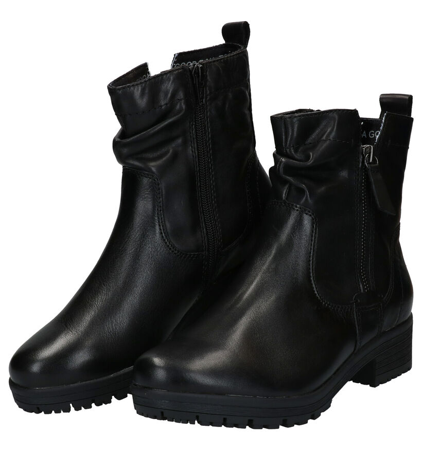 Jana Zwarte Boots in leer (280905)