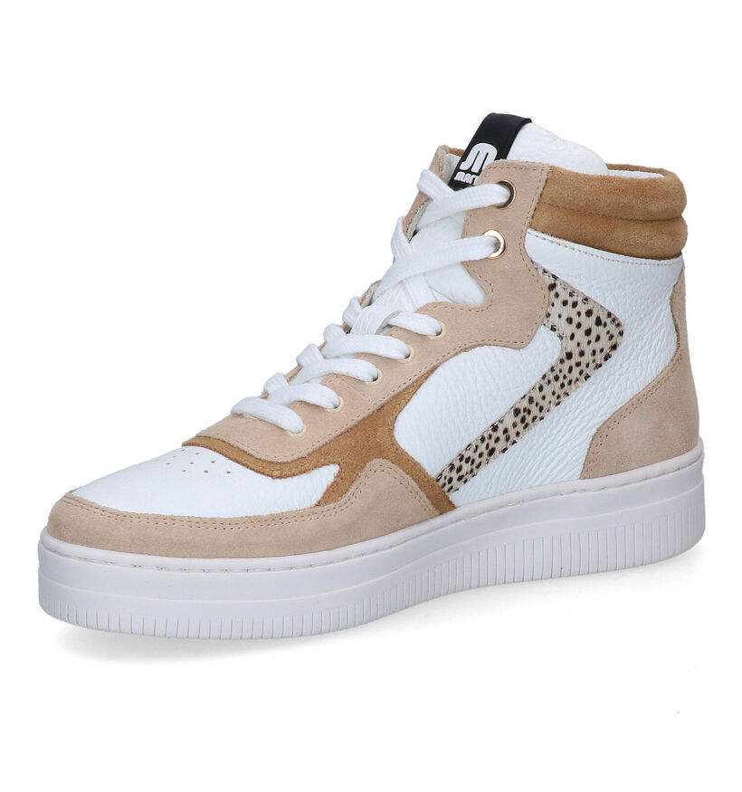 Maruti Mona Baskets Hautes en Blanc pour femmes (307891) - pour semelles orthopédiques