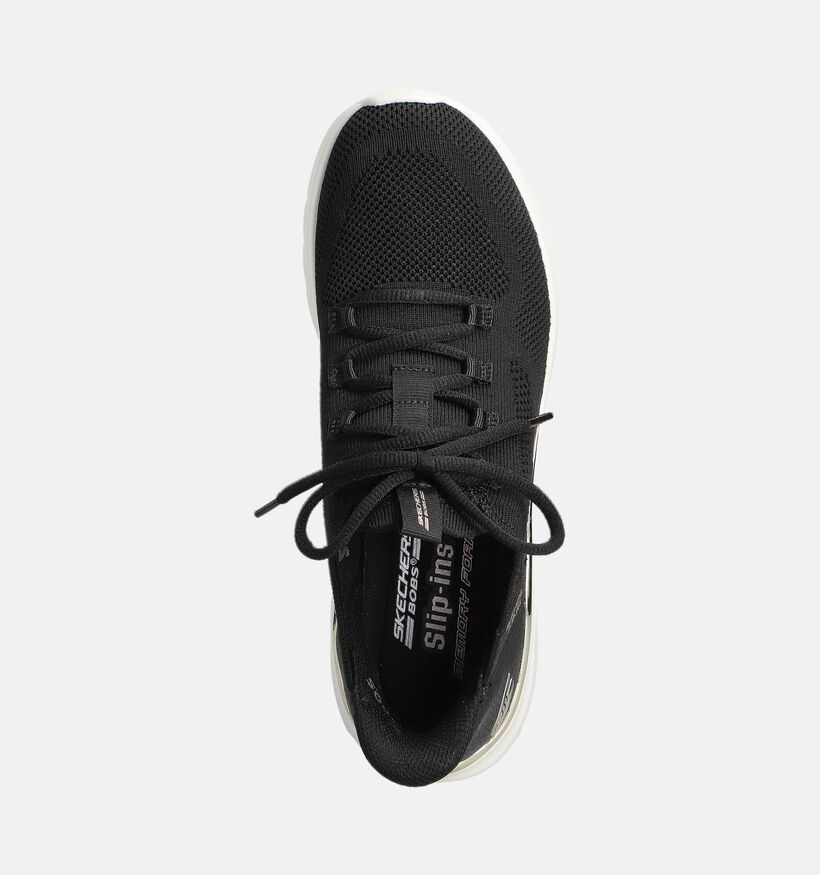 Skechers Bobs Baskets sportives en Noir pour femmes (359702) - pour semelles orthop&eacute;diques