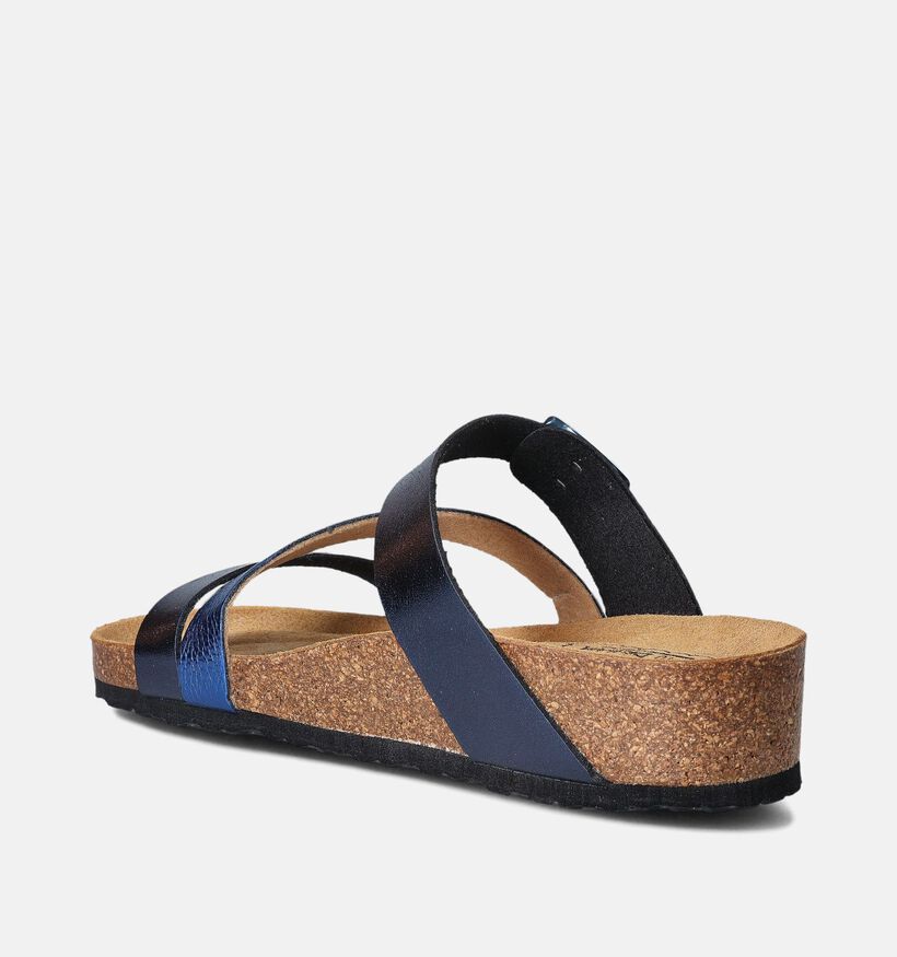 Bio Dream Nu-pieds compensées en Bleu foncé pour femmes (358070)