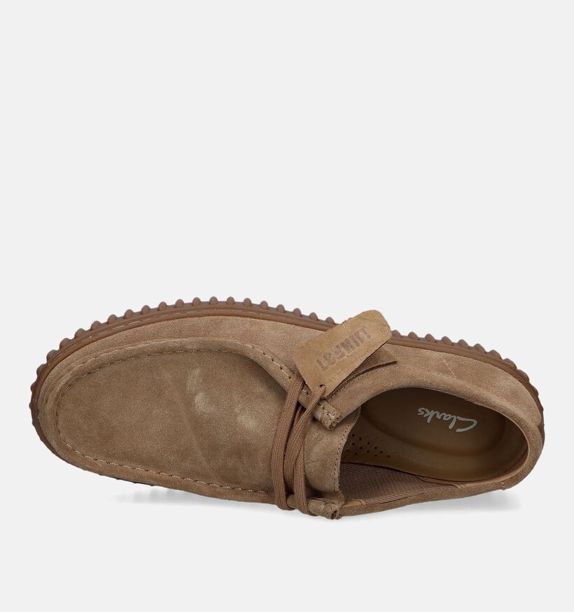 Clarks Torhill Taupe Veterschoenen voor heren (330669) - geschikt voor steunzolen