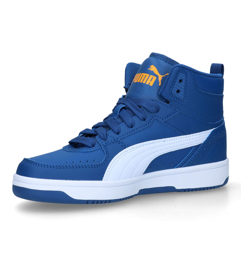 Puma Rebound Joy Baskets en Bleu pour garçons (318737)