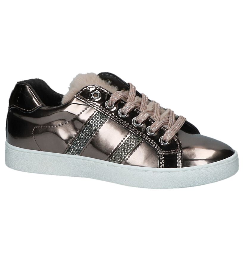 Lage Geklede Sneakers Brons Little David Rolly in kunstleer (232461)