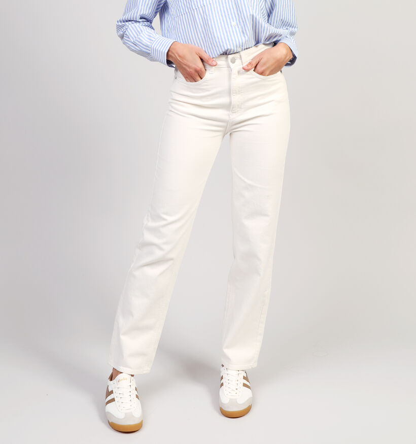 Vila Kelly Straight leg jeans en Blanc L32 pour femmes (351725)