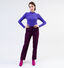 Vila Winnie Pantalon large en Bordeaux pour femmes (332526)