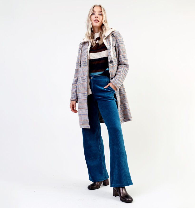 comma casual identity Manteaux à carreaux en Brun pour femmes (332032)