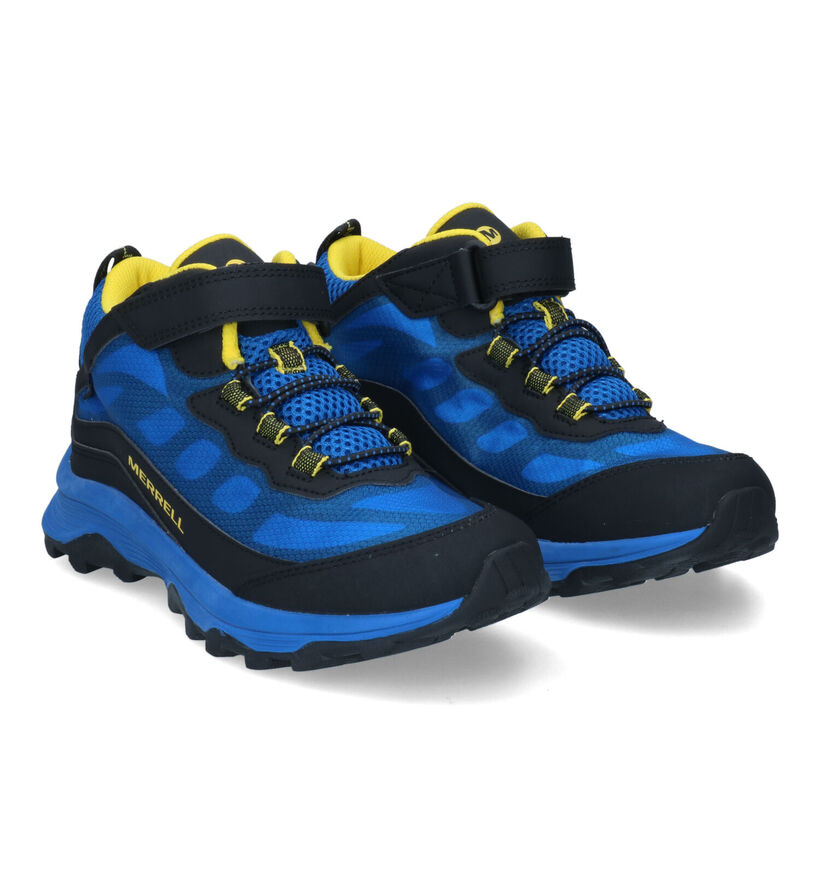 Merrell Moab Speed Mid Blauwe Sneakers in stof (302564)
