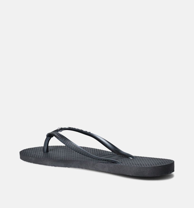 Havaianas Slim Crystal Zwarte Teenslippers voor dames (357647)