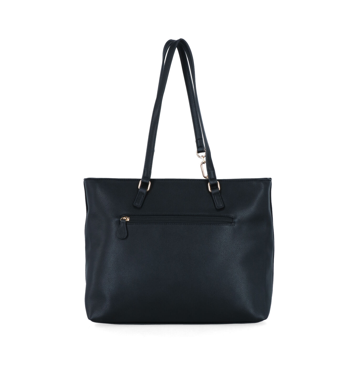 L.Credi Kate Zwarte Shopper Tas met Rits Dames Shoppers Online