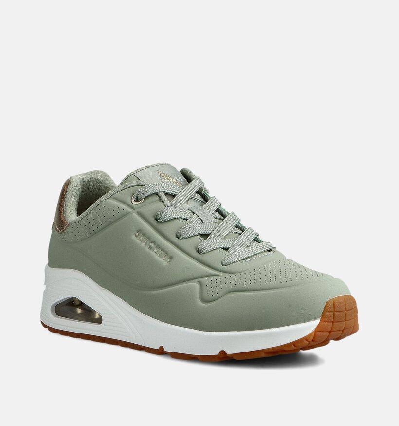 Skechers Uno Golden Baskets sportives en Vert pour femmes (375613) - pour semelles orthop&eacute;diques