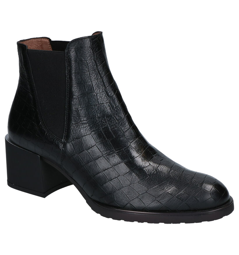 Wonders Bottines à talons en Noir en cuir (259724)
